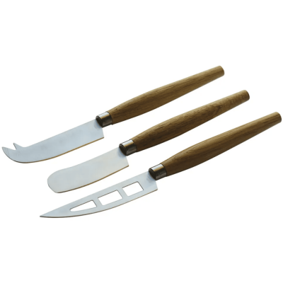 Conjunto de 3 Facas de Madeira para Queijo -  YH0070 BTC