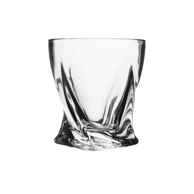 Copos de Whisky de Vidro Quadrado Torcido Conjunto 6 Pcs BTC