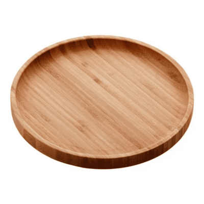 Bandeja De Bambu Redonda 20X20X2,0CM Servir Decorar - Lyor