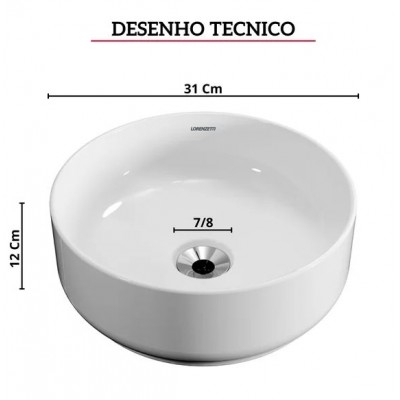 CUBA APOIO RED BR RA 32 310MM LORENZETTI