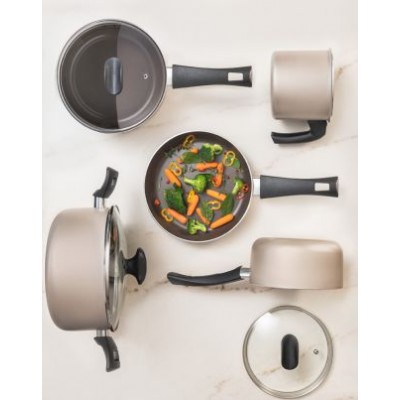 Kit de 5 Panelas Antiaderente Live Essence Champanhe BRINOX