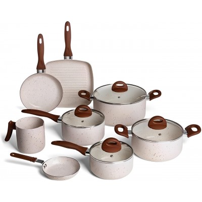 Conjunto 06 Pan Ceram  Smart Vanilla 4791/102 Brinox