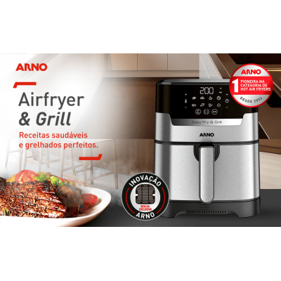 Airfryer Air Plus Expert e Grill Digital 4,2L Inox 110V ARNO