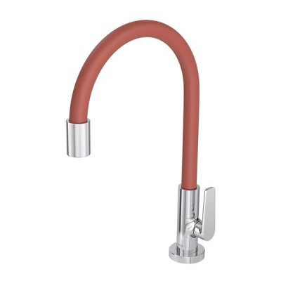 Torneira Cozinha Mesa Bica Flexivel Cromado/Terracota 1167 C23 Deca Motion