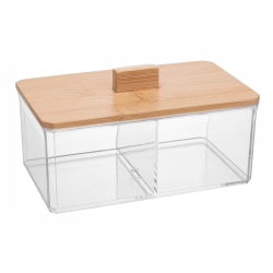 Caixa Organizadora Lyor Poliest C/ Tampa Bambu My Box 16Cm