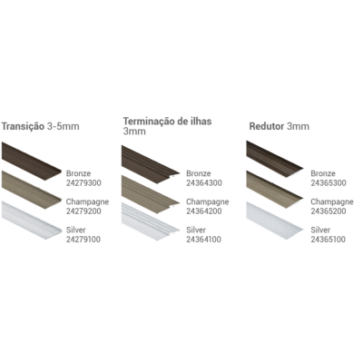 TRANSICAO 3-2MM BRONZE 2,5MT 24390300TARKETT