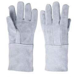 LUVA EM RASPA C/ REFORÇO PUNHO 20CM GLOBAL PLASTIC