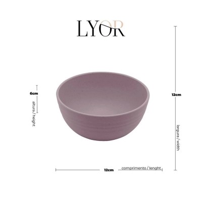 Bowl Bambu PP Lines Cinza13,5x7 1868 Lyor