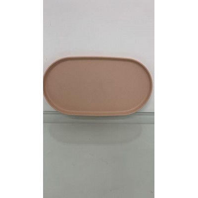 Travessa Oval Bambu PP Lines Salmão 0,5cm 220838 Lyor