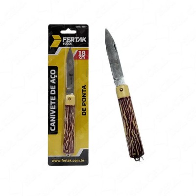 Canivete De Aco Ponta 18Cm Fertak