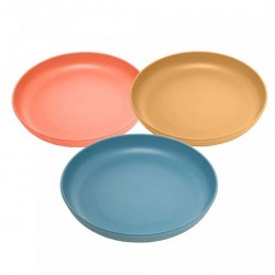 Prato P/Sobremesa Bambu e PP Stripes Azul 20cm 221298 Lyor