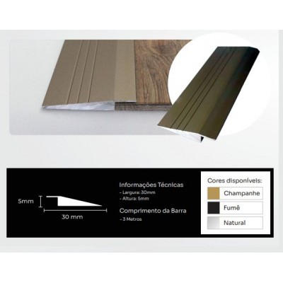 REDUTOR P/LAMINADO 10MM CHAMPANHE 3,0MT NEW PONTA