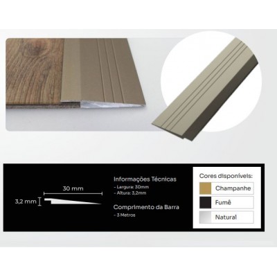 REDUTOR P/VINILICO 3,2MM FUME 3,0MT NEW PONTA