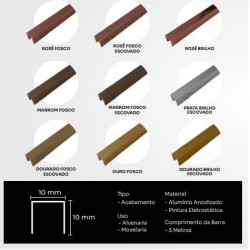 PERFIL MOSCOW CRISTAL DOURADO BRL 3,0MT NEW PONTA