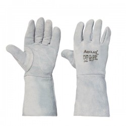 LUVA EM RASPA C/REFORÇO PUNHO 15CM GLOBAL PLASTIC