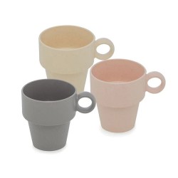 Xicara Cafe Empilhavel Bambu e PP Lines Azul 120Ml 2955 Lyor