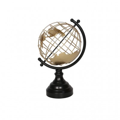 Globo Decorativa de Metal Preto e Dourado BTC