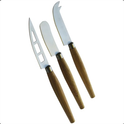 Conjunto de 3 Facas de Madeira para Queijo -  YH0070 BTC