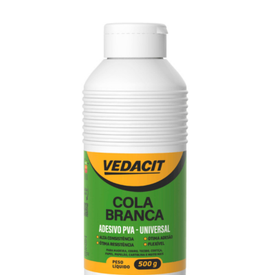 COLA BRANCA UNIVERSAL ADESIVO PVA 500GR VEDACIT