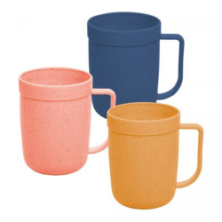 Caneca Bambu e PP Stripes Salmão 340ml 5932 Lyor