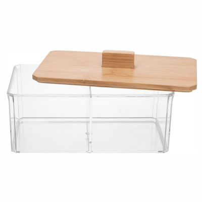 Caixa Organizadora Lyor Poliest C/ Tampa Bambu My Box 16Cm