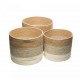Conjunto 3 Cestos Organizadores de Fibra Natural Degradê Wolff