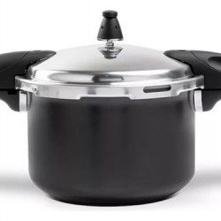 Panela de Pressão 22 cm 5,4 L Revestimento Cerâmico Linha Ceramic Life Pressure Brinox - Preto