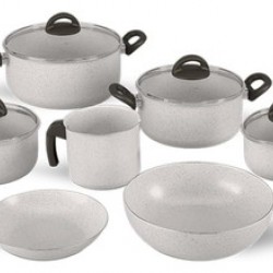 Jogo De Panelas 7 Peças Ceramic Life Suprema Vanilla Brinox