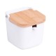 Saleiro Mesa Ceramica C/Tampa Bambu E Colher 11x10cm 2442 Lyor