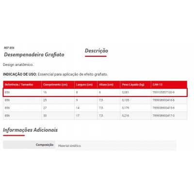 DESEMPENADEIRA GRAFIATO 08X16 856 CONDOR