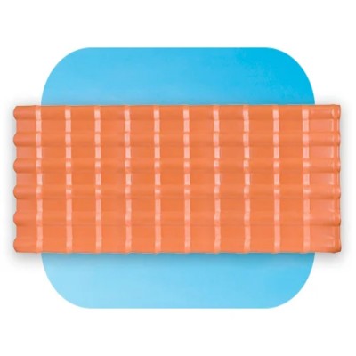 TELHA PVC PLAN TERRACOTA 2,42X0,88 06 ONDAS MAXPLAST