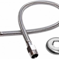 ENGATE FLEX 1/2 050CM INOX BLUKIT