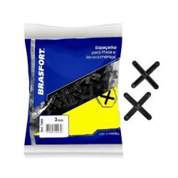 F - ESPACADOR PISO CRUZ 3,0MM C/100 BRASFORT