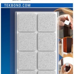 FELTRO QUADRADO 22MM BRANCO C/16 TEKBOND