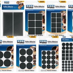 FELTRO REDONDO 46MM PRETO C/4 TEKBOND