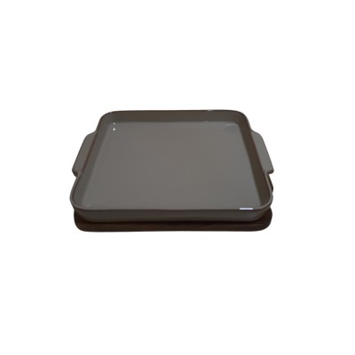 Travessa Cerâmica Bege UN0016 BTC - Quadrada