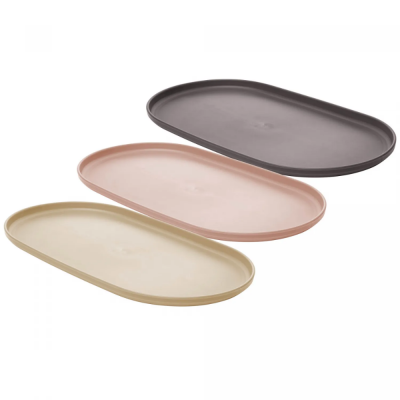 Travessa Oval Bambu PP Lines Bege 30,5cm 220838 Lyor