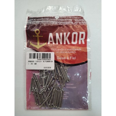 PREGO ENCARTELADO 10X10 S/C 30GR - 0328 ANKOR