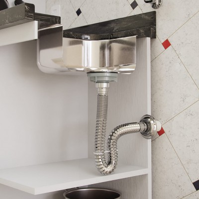 Sifão Sanfonado Universal Cromado 070CM 031101 BLUKIT