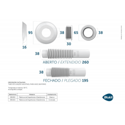 TUBO LIGACAO BR AJUSTAVEL P/ VASO 290403 BLUKIT