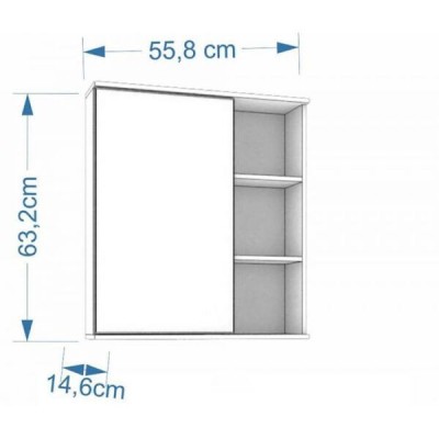 ESPELHO TREVISO 56CM AMENDOA MGM