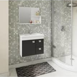 Armario Hortencia 55Cm C/Espelheira Br/Pt