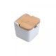 Saleiro Mesa Ceramica C/Tampa Bambu E Colher 11x10cm 2442 Lyor