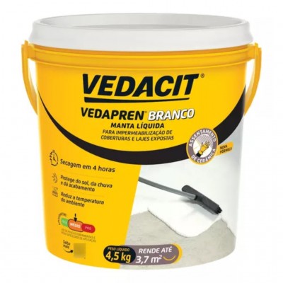 Vedapren Manta Liquida Branca Base Acrilica 4,5Kg Vedacit