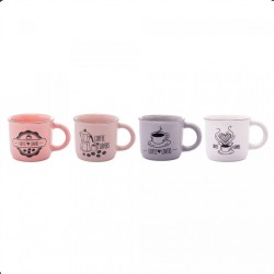 Conjunto 4 Canecas de Café de Coffee Lovers 60ml - Wolff