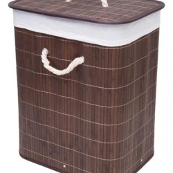 F - CESTO BAMBU C/TAMPA RET ESCURO BM19233 MIMO