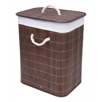 F - CESTO BAMBU C/TAMPA RET ESCURO BM19233 MIMO