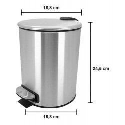 LIXEIRA ACO INOX COM PEDAL 03L ALX23095 MIMO
