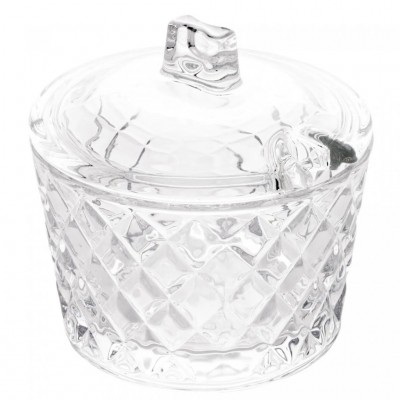 Açucareiro de Cristal Diamante 10cm x 10cm - Lyor