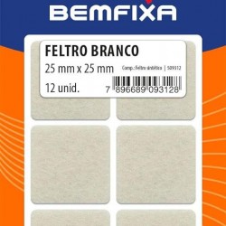 F - FELTRO ADES QUAD BR 25X25MM C12 9313 BEMFIXA